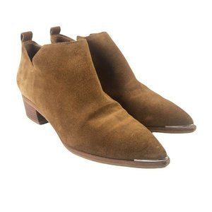 Marc Fisher Mlyamir Women’s Chelsea Ankle Boots Brown Suede Size 7.5M